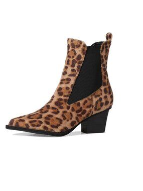 NEW DV by Dolce Vita Jerica Chelsea Bootie (Women) 7.5M, LEOPARD CALF HAIR